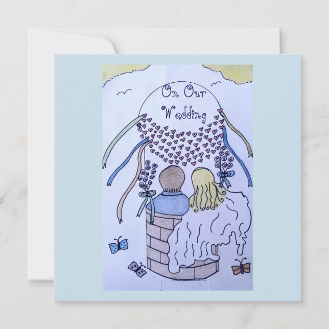 Save The Date Vers le haut et vers l'extérieur dans un ballon à  (Devant)