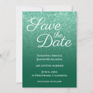 Save The Date Vert Chasseur Dégradé Moderne
