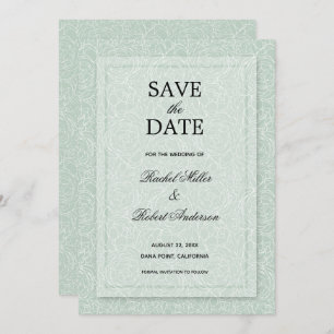 Save The Date Vert eucalyptus floral