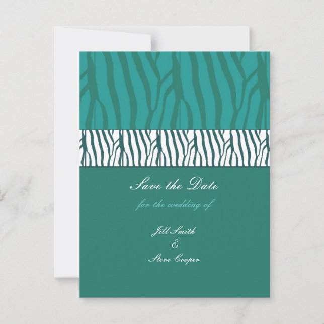 Save The Date Vert turquoise Enregistrer la date (Devant)