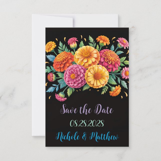 Save The Date Vibrant Mariage Bouquet Mariage (Devant)