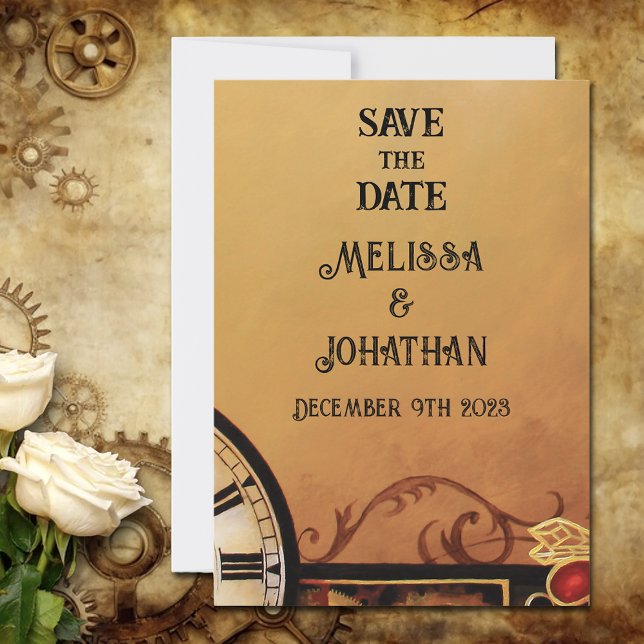 Save The Date Victorian Steampunk Elegance Mariage (Créateur téléchargé)