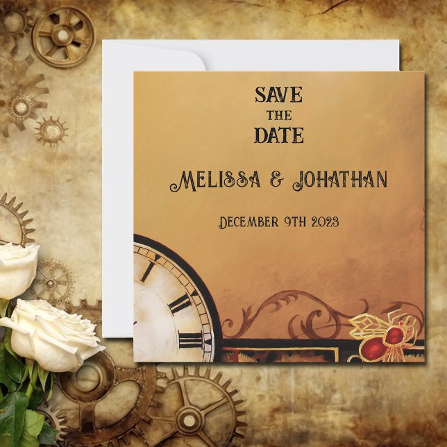 Save The Date Victorian Steampunk Elegance Mariage (Créateur téléchargé)