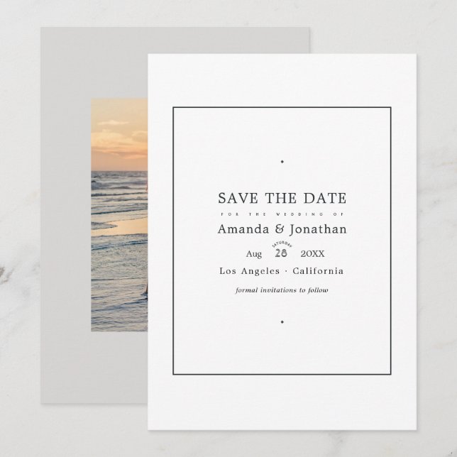 Save The Date Vide (Devant / Derrière)