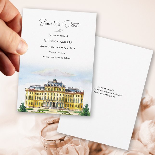 Save The Date Vienne Autriche Destination Mariage Enregistrer la (Vienna Austria Destination Wedding Save the Date)