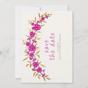 Save The Date Vigne à trompette sauvage violette Jardin de fleur