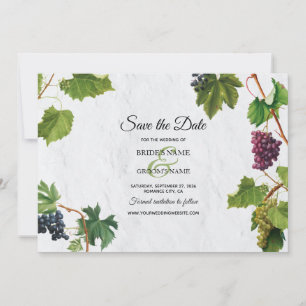 Save The Date Vignoble de raisins Méditerranée Grec Mariage