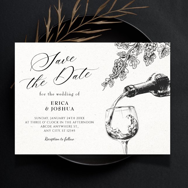 Save The Date Vin élégant pour la douche de la mariée (Créateur téléchargé)