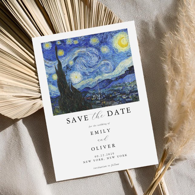 Save The Date Vincent Van Gogh Mariage de nuit Starry (Créateur téléchargé)