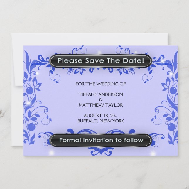 Save The Date Vins de Lavande Violette Sauver la date (Devant)