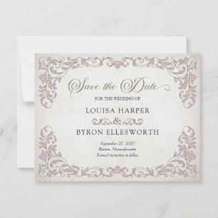 Save The Date Vintage bibliothèque livre histoire Fairy Tale Mar