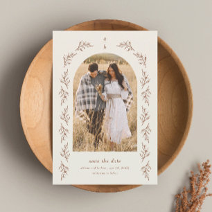 Save The Date Vintage branche Arch Boho 2 Mariage photo