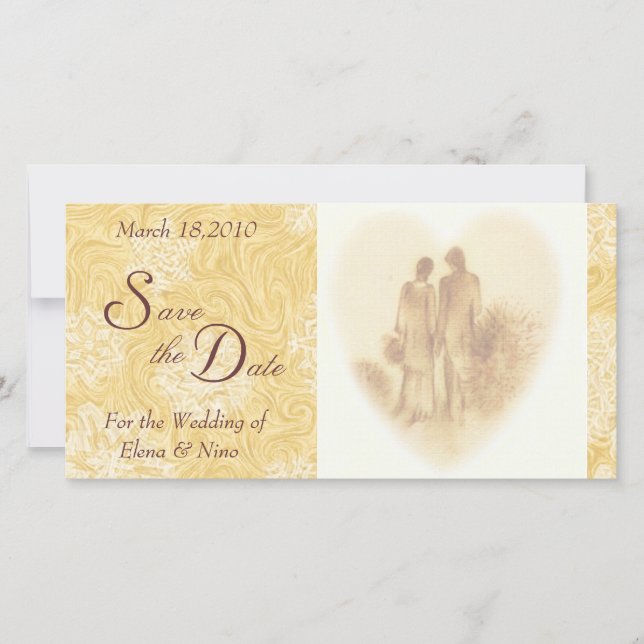 Save The Date Vintage Enregistrer la date (Devant)