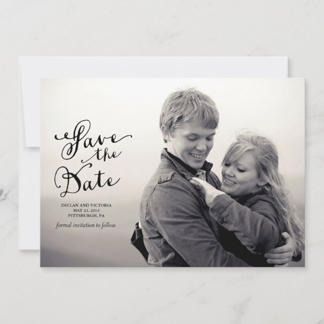 Save The Date Vintage Enregistrer l'annonce de date (Devant)