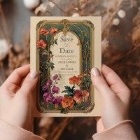 Vintage Floral Art Nouveau Mariage