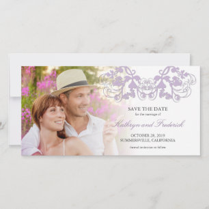 Save The Date Vintage Floral Floral Photo Enregistrer La Date