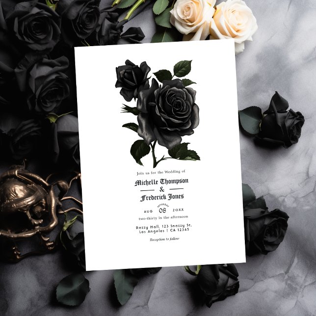 Save The Date Vintage gothique Floral Mariage (Créateur téléchargé)