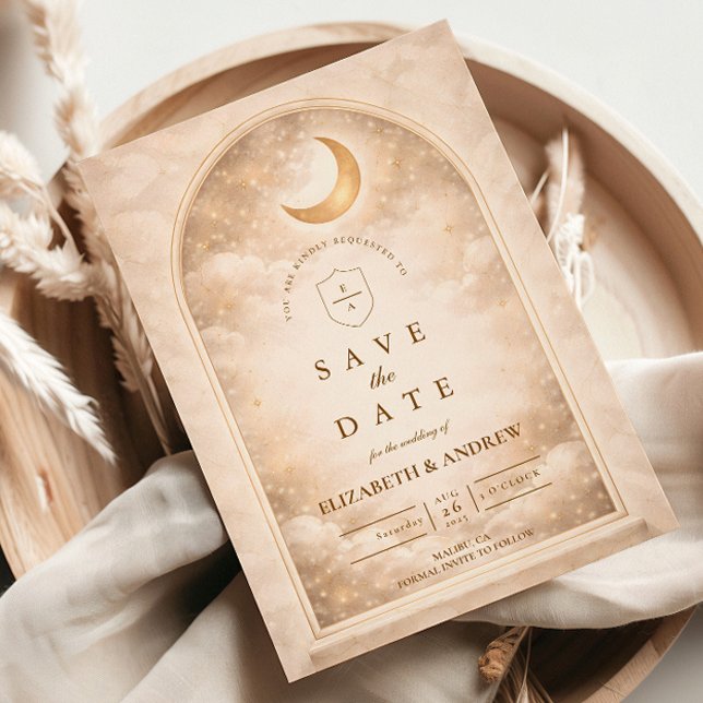 Save The Date Vintage Moonlight Romance Wedding (Créateur téléchargé)