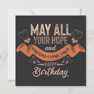 Save The Date Vintage Motivational Joyeux voeux d'anniversaire