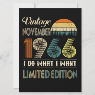 Save The Date Vintage novembre 1966 What I Want Limited Edition