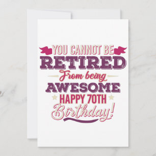 Save The Date vintage retraité fantastique 70e anniversaire des