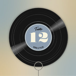 Save The Date Vinyl Record personnalisé Dusty Blue Numéro de tab