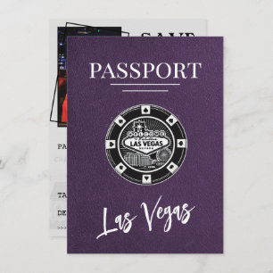Save The Date Violet Las Vegas Passport Enregistrer La Date
