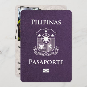 Save The Date Violet Purple Philippines Passeport Enregistrer La