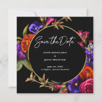 Violet Rose Orange Floral