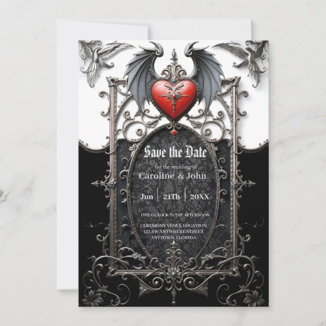 Save The Date Vœux éternels sous les ailes de minuit.  (Devant)