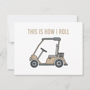Save The Date Voici comment je roule Golf Panier Funny Golfers