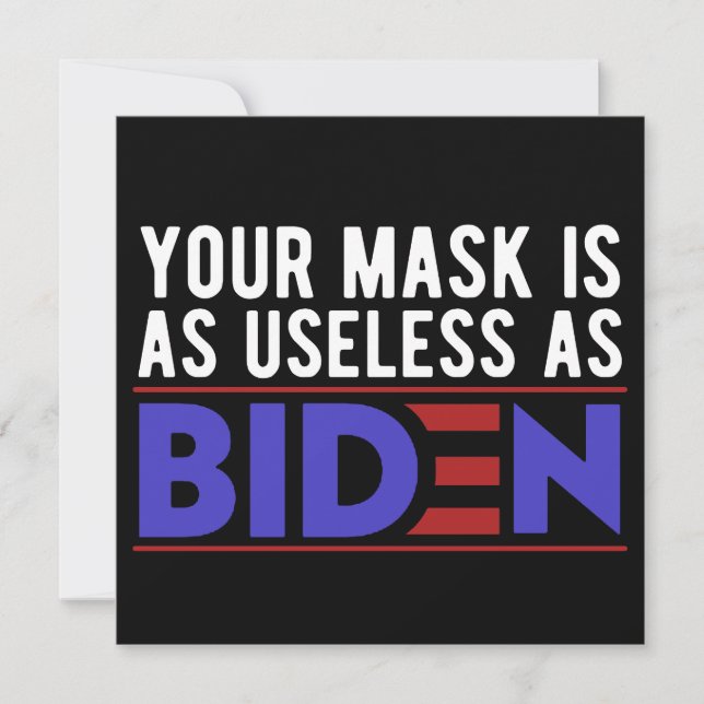 Save The Date Votre Masque Est Aussi Inutile Que Biden (Devant)