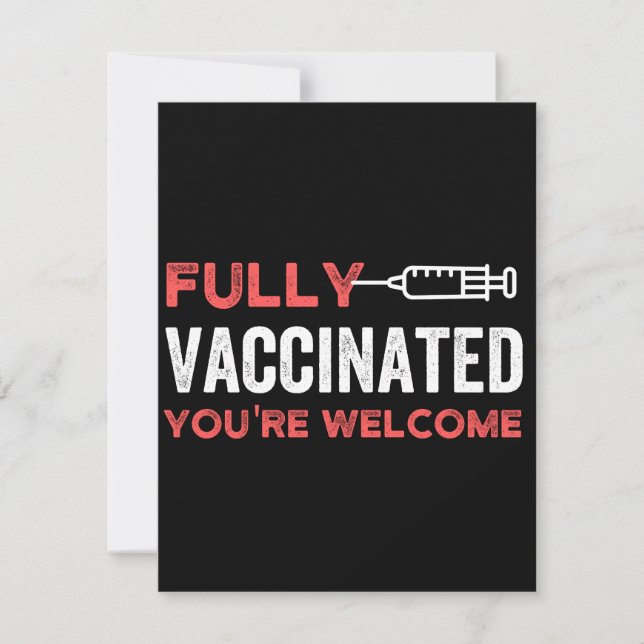 SAVE THE DATE VOUS ÊTES BIENVENUE ENTIÈREMENT VACCINÉE (Devant)