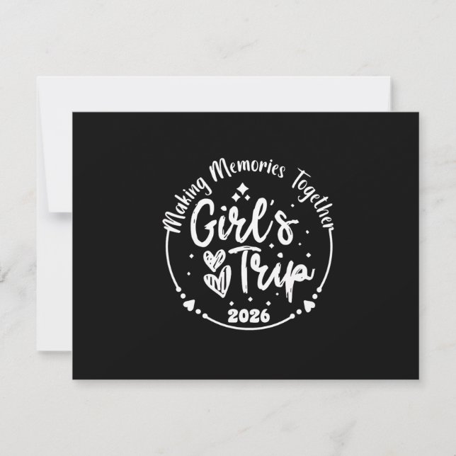 Save The Date Voyage de filles 2026 Week-end de filles mignonnes (Devant)