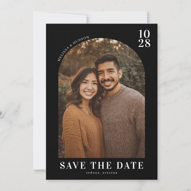 Save The Date Warm Earthy Modern Photo (Devant)