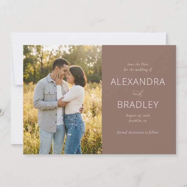 Save The Date Warm Earthy Rustic Photo (Devant)