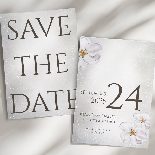 Save The Date watercolor printemps fleur mariage Enregistrer la  (Créateur téléchargé)