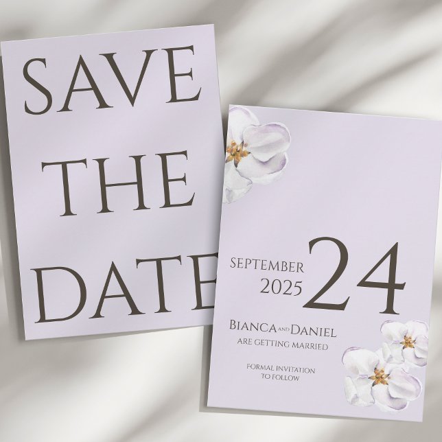 Save The Date watercolor printemps fleur mariage Enregistrer la  (Créateur téléchargé)