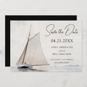 Save The Date Watercolor Sailboat Enregistrer la date