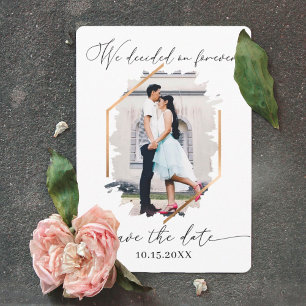 Save The Date We Decided on Forever Photo Engagement Save The Da