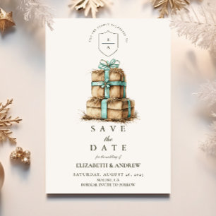 Save The Date Western Cowboy Mariage de Noël