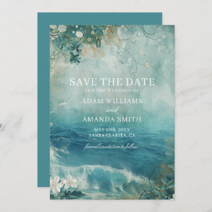 Save The Date Whimsical Beach Destination Mariage