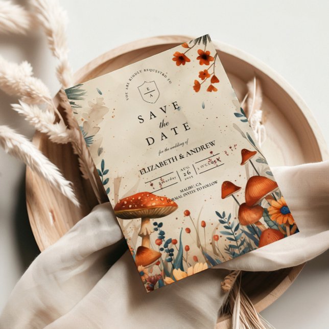 Save The Date Whimsical Mushroom Forest Wedding (Créateur téléchargé)