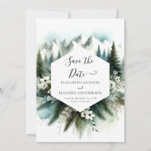 Save The Date Whimsical non photo Mariage de montagne