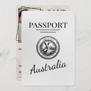 Save The Date White Australia Passport Enregistrer La Date