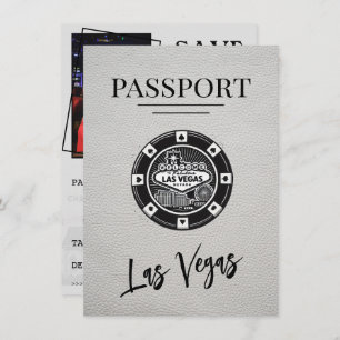 Save The Date White Las Vegas Passport Enregistrer La Date