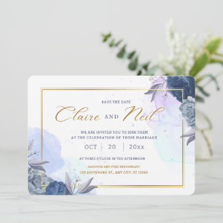 Save The Date White Minimalist Enregistrer L'Invitation Date