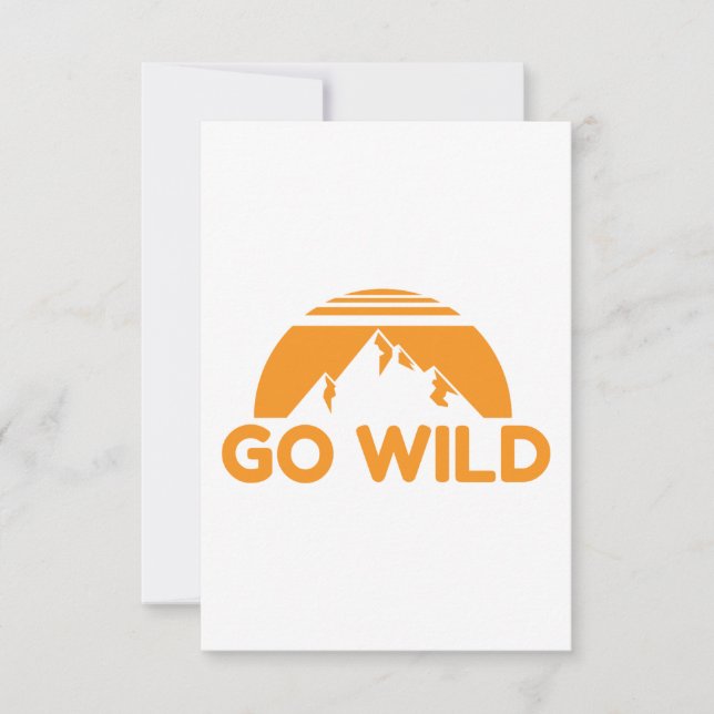 Save The Date Wilderness Go Wild Mountain Nature Idée cadeau (Devant)