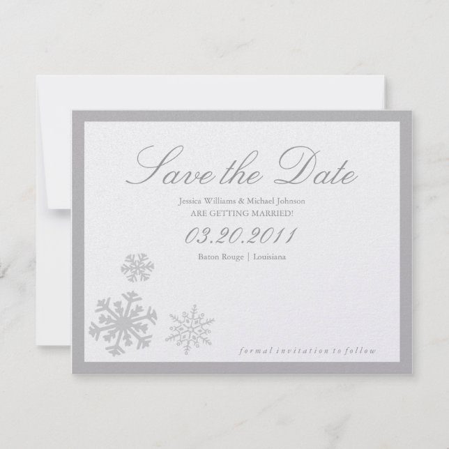 Save The Date Winter Wonderland Enregistrer la date (Devant)