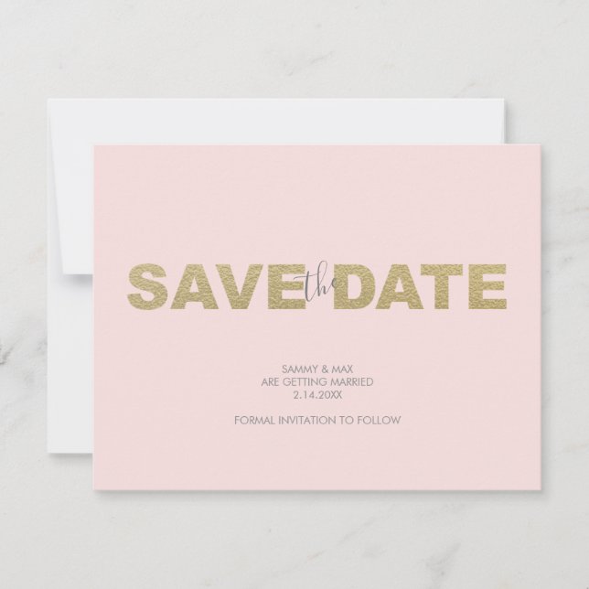 Save The Date X et O Mariage de la Saint Valentin Enregistrer la (Devant)